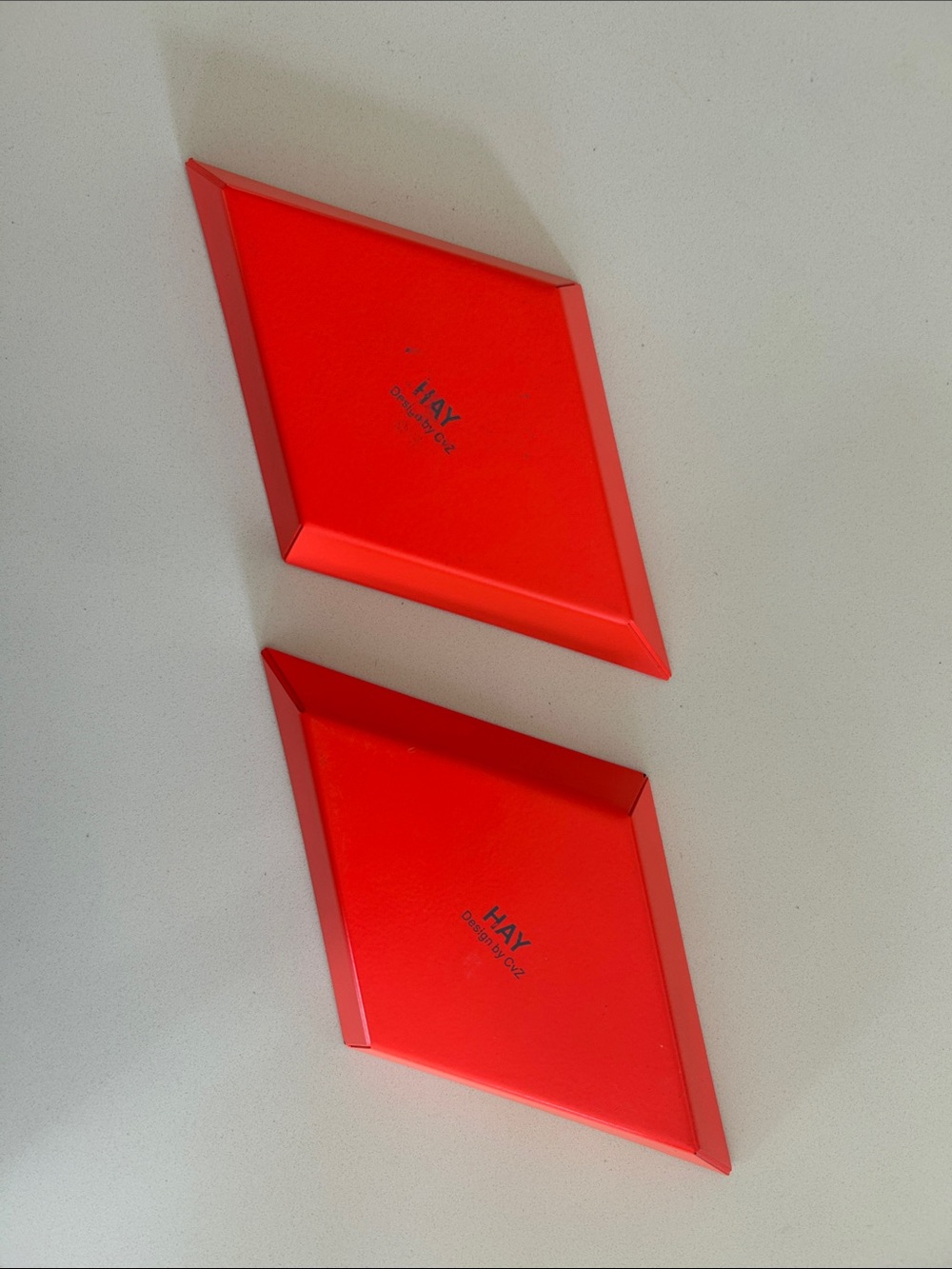 HAY Red Diamond Trinket Tray - Set of 2